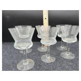 (6) HUNGARIAN CRYSTAL SHERRY GLASSES