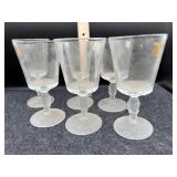 (6) DUNCAN & MILLER THREE FACE GOBLETS
