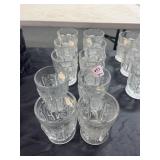 10 PANELED THISTLE WATER GLASSES
