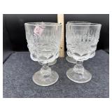 (4) EYEWINKER PATTERN GOBLETS