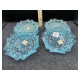(5) LG WRIGHT MOON & STAR ASHTRAYS
