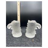 PAIR OF EAGLE HEAD PAPERWEIGHTS