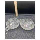 2 PANELED THISTLE NAPPYS