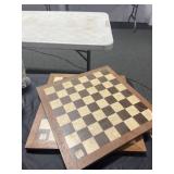 2 WOODEN CHESSBOARDS