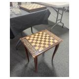 CHESSBOARD PATTERN INLAY MUSIC BOX TABLE