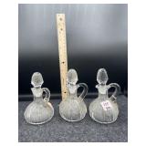 3 PANELED THISTLE VINEGARS