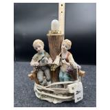 (2) SMALL TABLE LAMPS W/ CHILDREN & YOUNG ADULTS