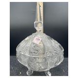 CRYSTAL LIDDED CANDY JAR