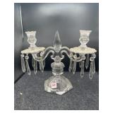 PAIR OF 2 LIGHT CANDELABRAS W/ PRISMS