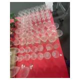 60 PC CLEAR GLASS STEMWARE