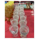 14 PC DIAMOND PATTERNED GOBLETS