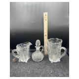 3PC PANELED THISTLE CREAMER, SUGAR, & VINEGAR
