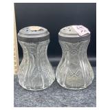 2 PANELED THISTLE SUGAR SHAKERS