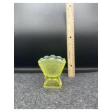 FAN SHAPED VASELINE TOOTHPICK HOLDER