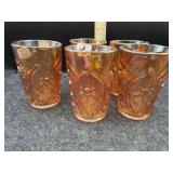(5) IMPERIAL CARNIVAL GLASS TUMBLERS