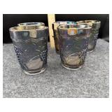 (5) HARVEST GRAPE TUMBLERS