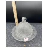 CRACKED LEAF BUTTER DISH