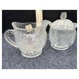 PANELED THISTLE CREAM & SUGAR