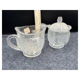 PANELED THISTLE CREAM & SUGAR