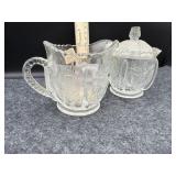 PANELED THISTLE CREAM & SUGAR