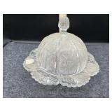 PANELED THISTLE BUTTER DISH