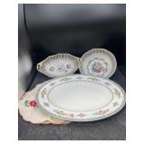 3 PC MISC. CHINA - WEDGEWOOD PLATTER, KUNST BOWL &