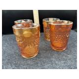 (4) CARNIVAL GRAPE TUMBLERS