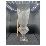 GRAND BOHEMIAN CLEAR CUT VASE