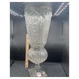GRAND BOHEMIAN CLEAR CUT VASE