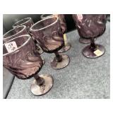 (7) AMETHYST SWIRL PATTERN GOBLETS