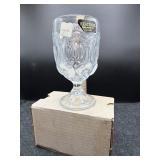 4 PC SMITH GLASS MOON & STAR GOBLETS