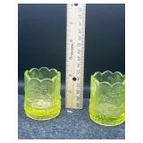 2 VASELINE TOOTHPICK HOLDERS