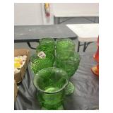 7 ASSTD. PATTERN GREEN GOBLETS