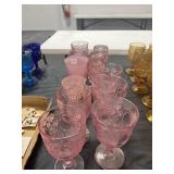 12 ASSTD PATTERN PINK GOBLETS