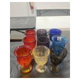 9 ASSTD PATTERN GOBLETS (VARIOUS COLORS)