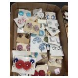 BOX OF ASSORTED CLIP ON EARRINGS