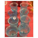 8 BLUE GOBLETS