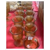 11 AMBER GOBLETS