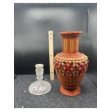 2 PC DAMAGED GLASSWARE