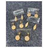 (5) PAIRS OF EARRINGS W/ 14KT GOLD POSTS