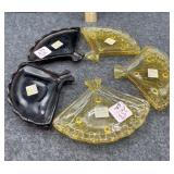 5 PC FAN SHAPED ASH TRAYS