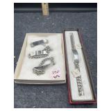 4 BRACELETS - 2 ARE NICKLE SILVER