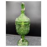 VIKING GLASS GEORGIAN COLORED CANDY DISH