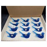(12) WESTMORLAND BLUE BIRD FIGURINES