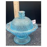 BLUE BUTTER DISH