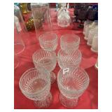 (6) CLEAR PATTERNED GOBLETS
