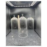 (3) GLASS DOMES