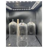 (3) GLASS DOMES