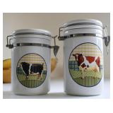 Vintage Alco Farm-Themed Canister Set