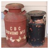 Vintage Metal Milk Cans